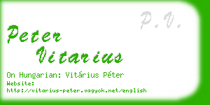 peter vitarius business card